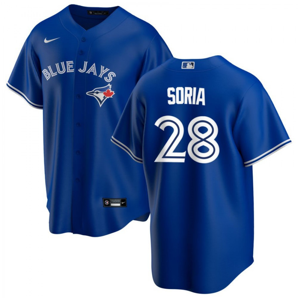 Men's Toronto Blue Jays Joakim Soria #28 Royal Alternate 2020 Jersey-Pro Kit Vault | Brand New 26/27 Sports Jerseys